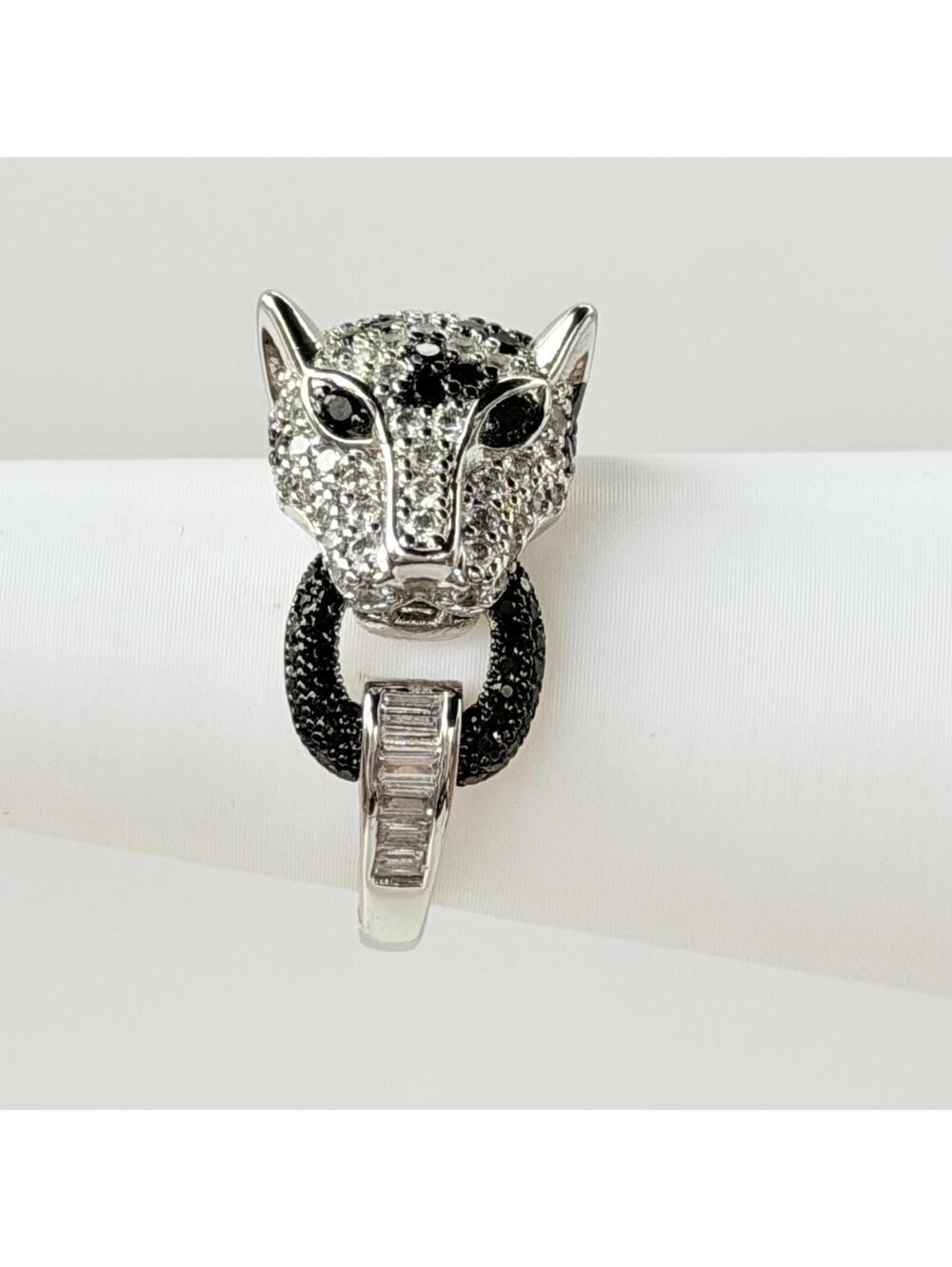 Bomb Party UNTAMED JAG Ring Sz 10 “Silence Has Teeth” Black Onyx on Rhodium